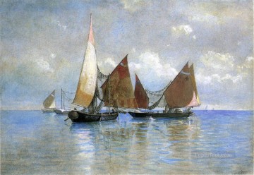 William Stanley Haseltine Painting - Barcos de pesca venecianos barco marino William Stanley Haseltine